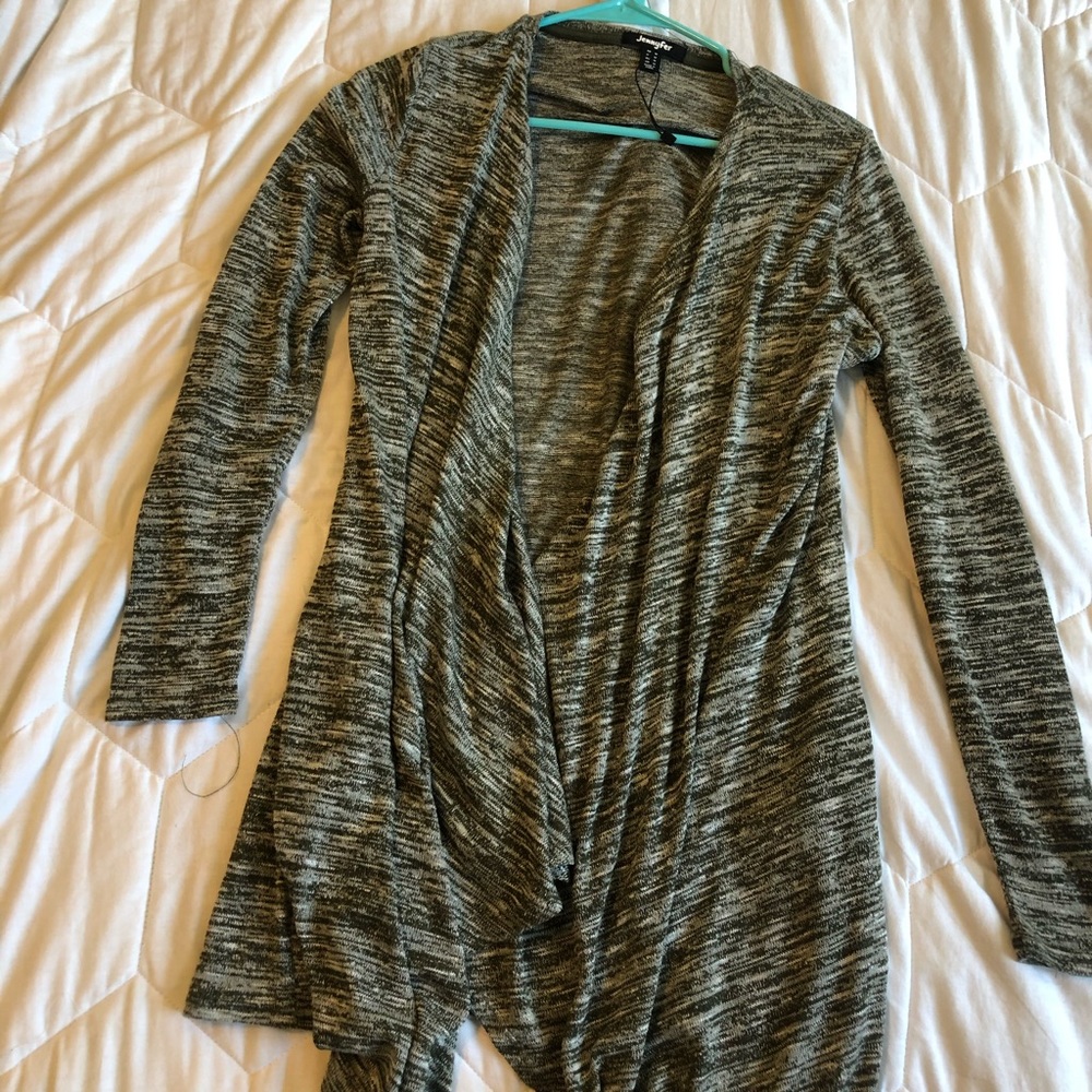 Grey-green cardigan
